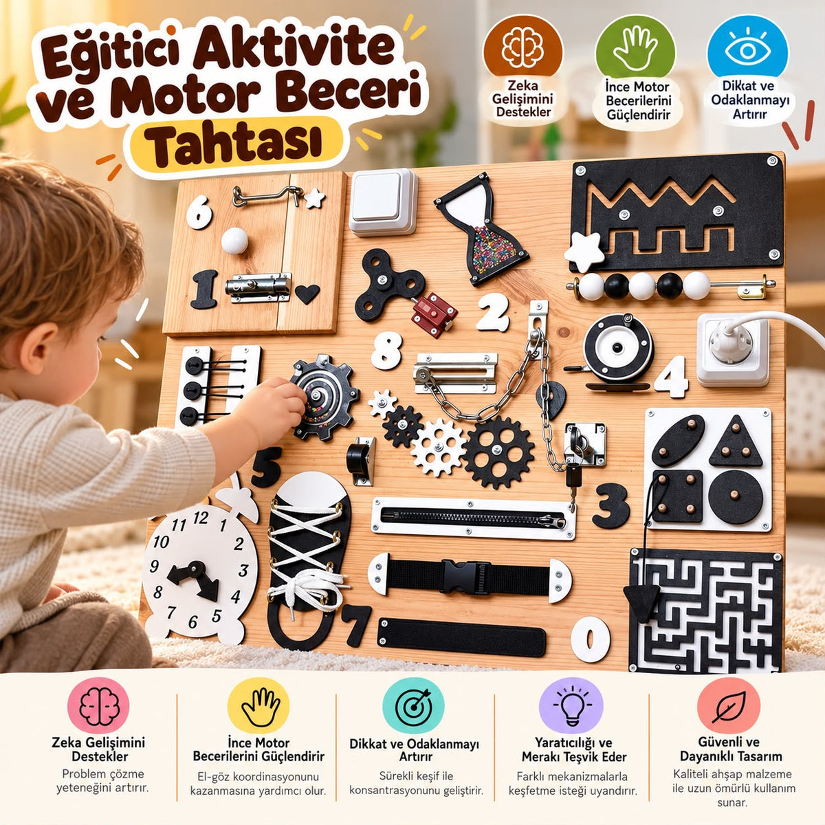 Eğitici Aktivite ve Motor Beceri Tahtası