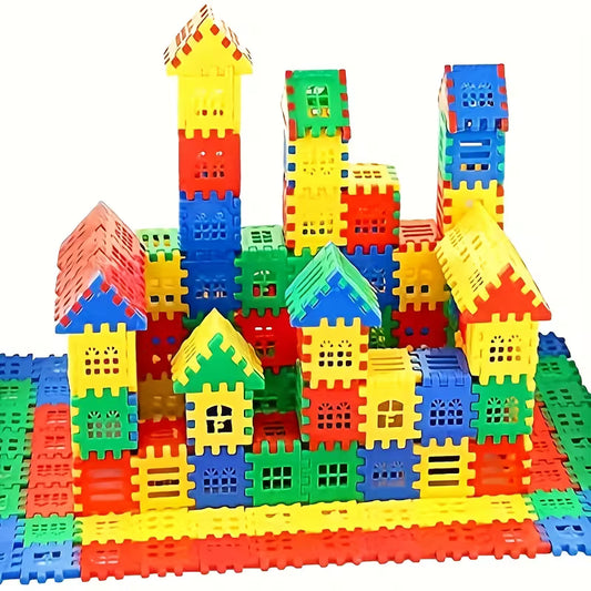 132 Puzzle City Renkli Yapı Blokları