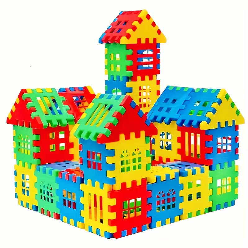 132 Puzzle City Renkli Yapı Blokları