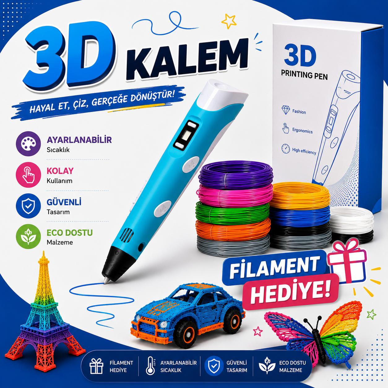 Çocuklar İçin 3D Baskı Kalemi