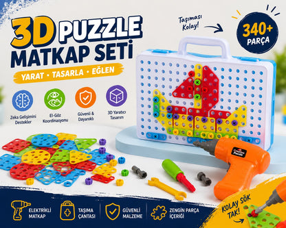 Matkaplı 3D Yaratıcı Tamir Seti Puzzle