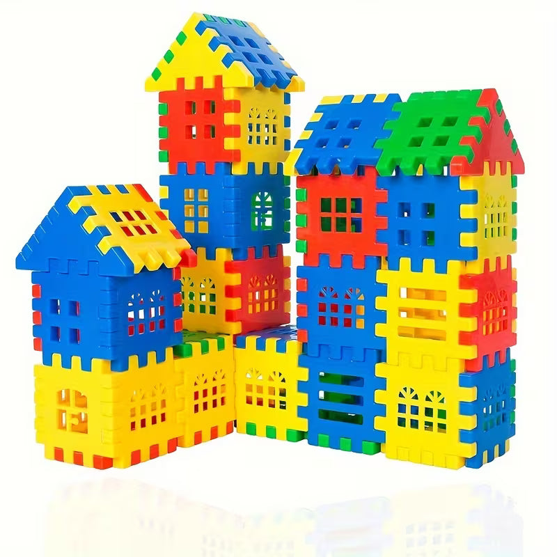 132 Puzzle City Renkli Yapı Blokları
