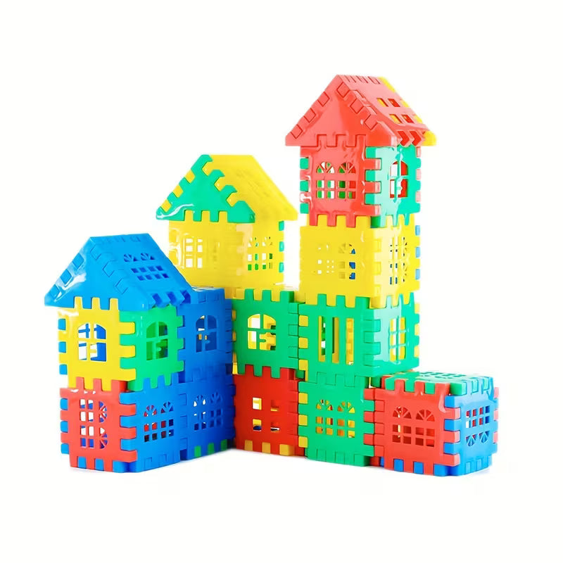 132 Puzzle City Renkli Yapı Blokları